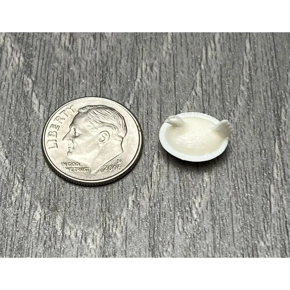 5 x Resin Dollhouse Hen On‎ Nest Covered Dish Micro Mini 1:24 Farmhouse Kitchen